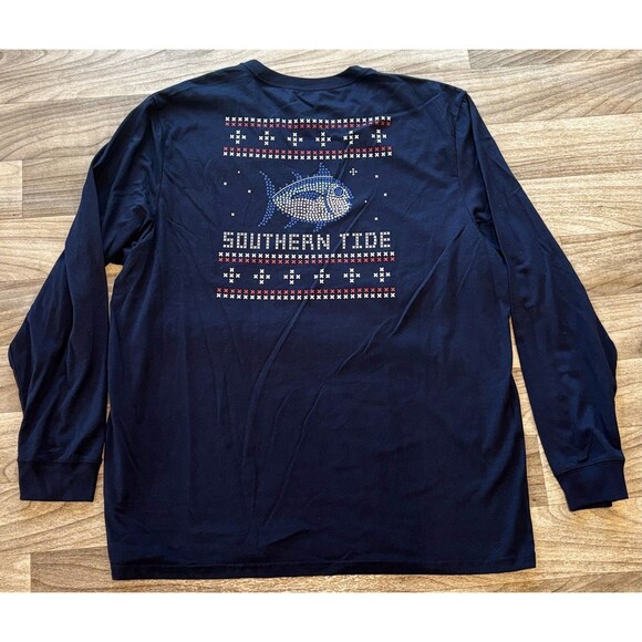 Southern Tide Other - Southern Tide Men's XXL Blue Long Sleeve Skipjack Graphic T-Shirt Cotton Blend